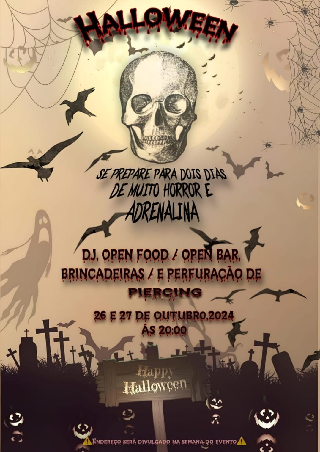 Cartaz de evento de Halloween